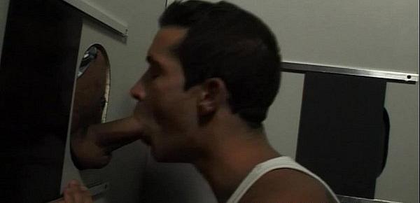  Suck your first cock at the glory hole